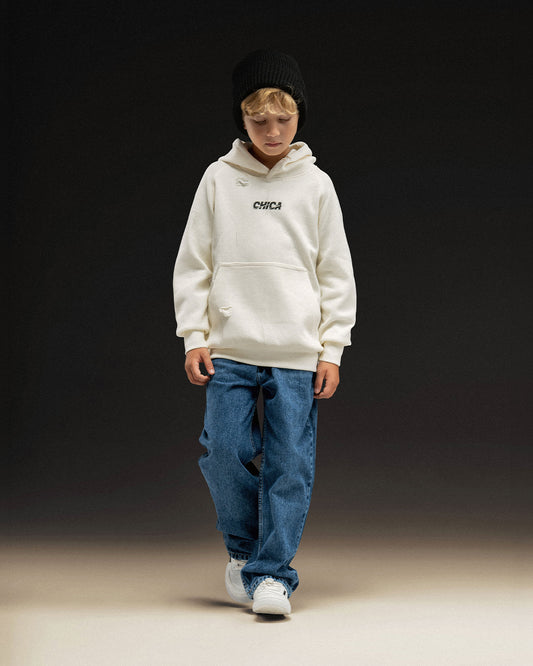 Offbeat Cream Hoodie