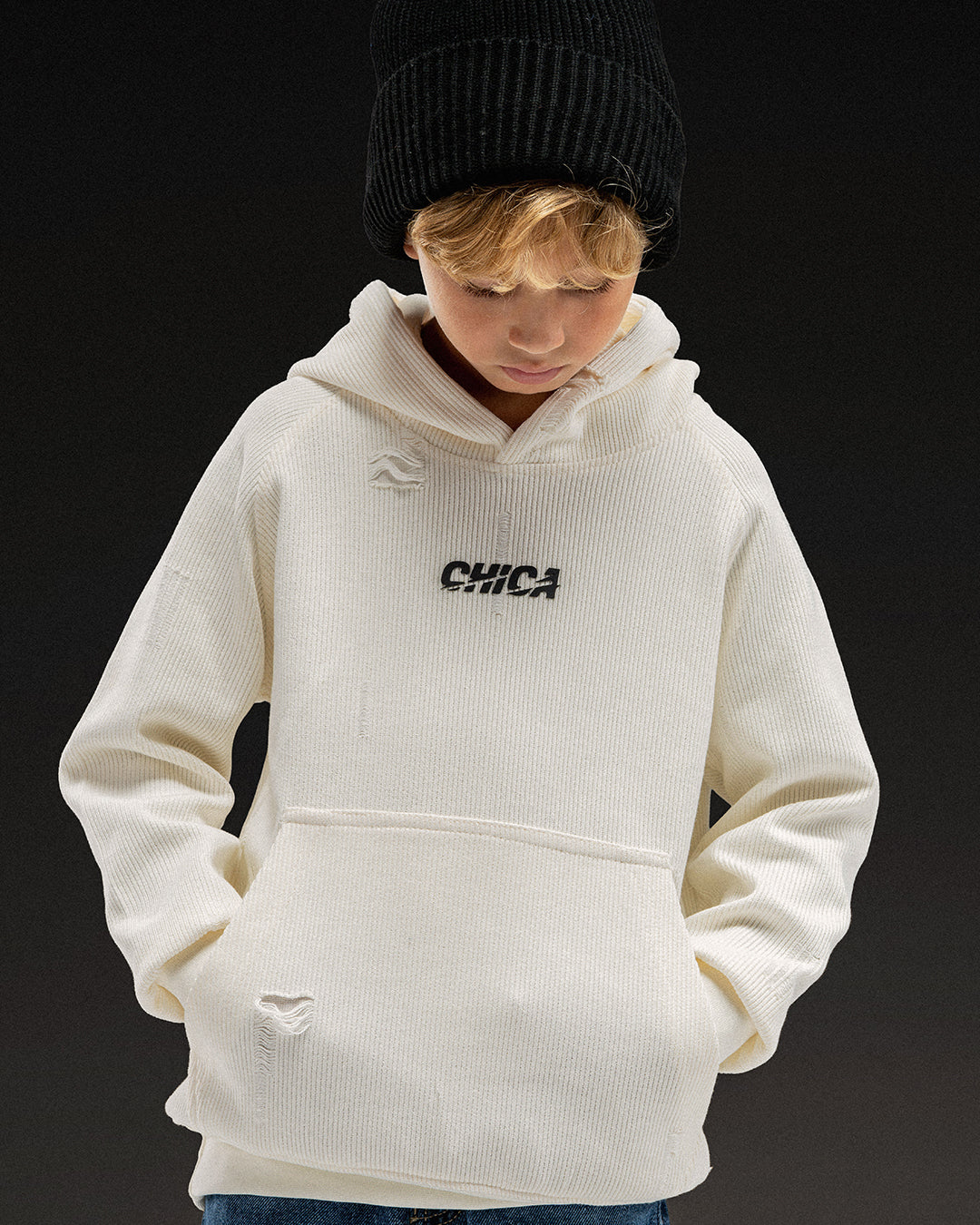 Offbeat Cream Hoodie