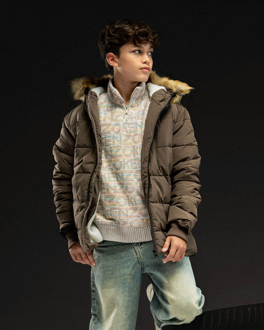 Cloud Mocha Puffer jacket
