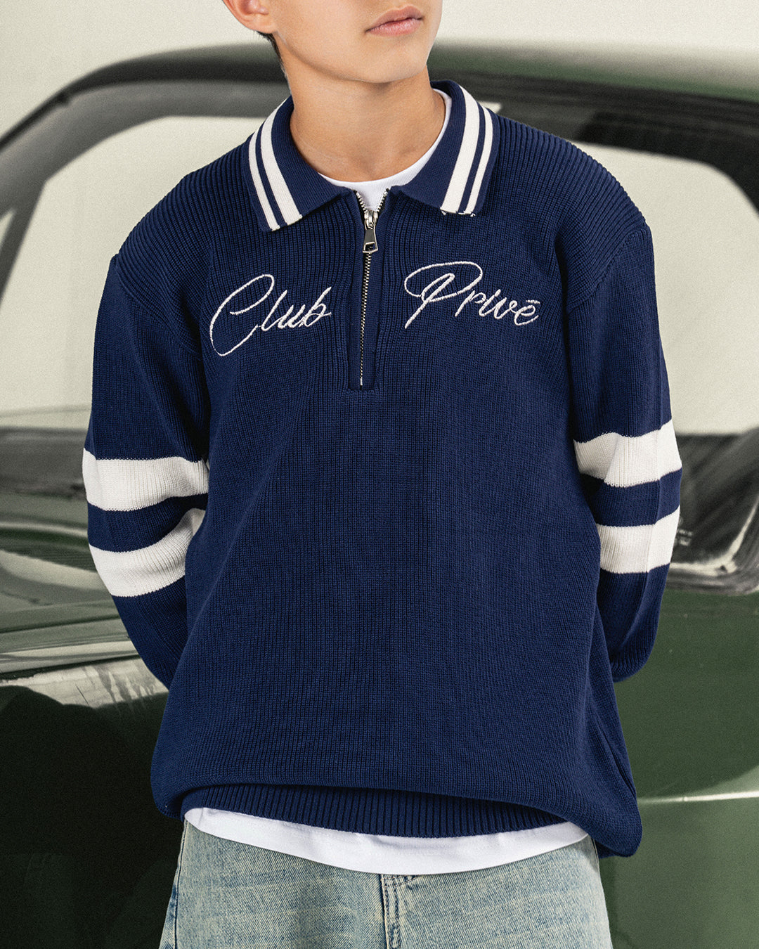 Varsity navy Sweater